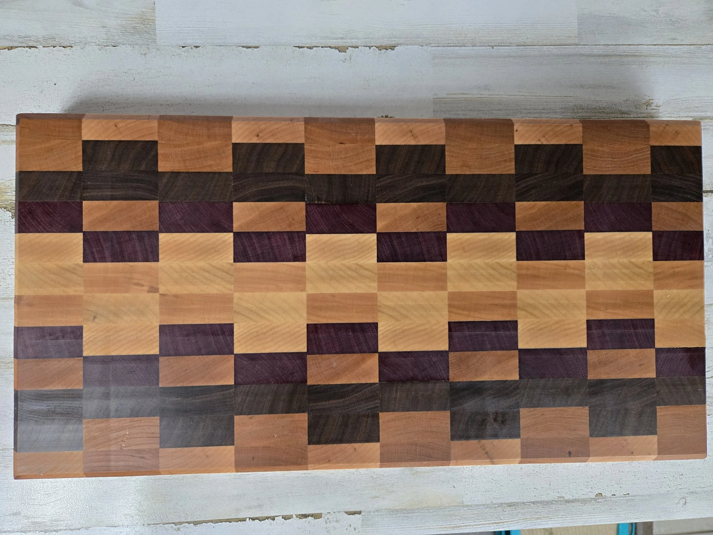 End Grain Cutting Board (Maple, Cherry, Walnut)