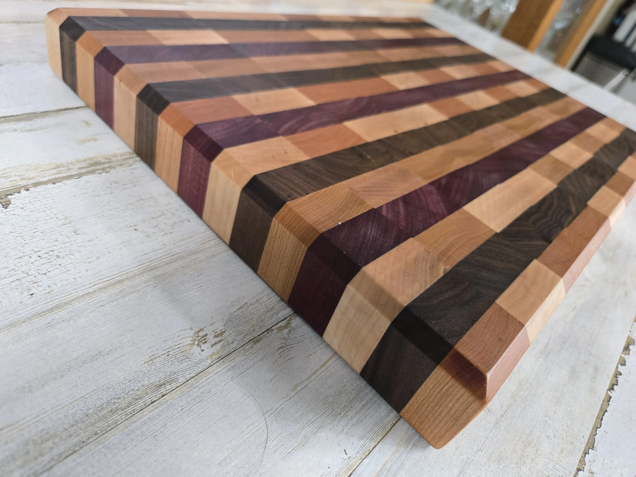 End Grain Cutting Board (Maple, Cherry, Walnut)