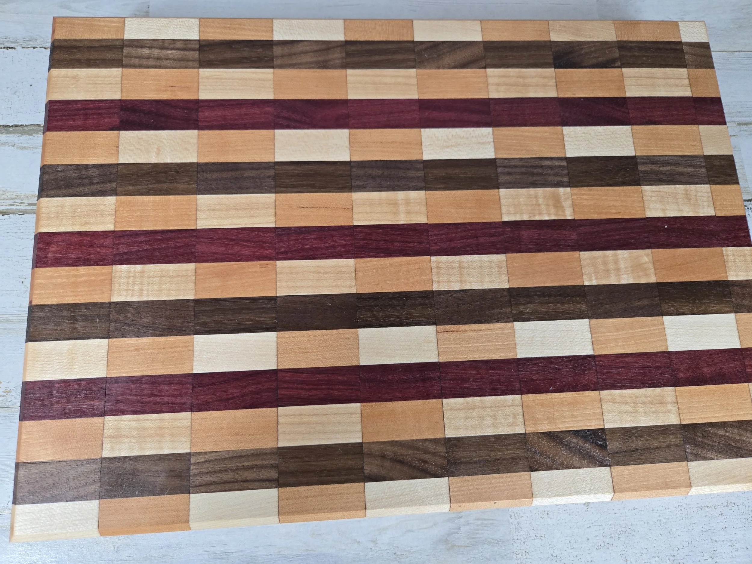 End Grain Cutting Board (Maple, Cherry, Walnut)
