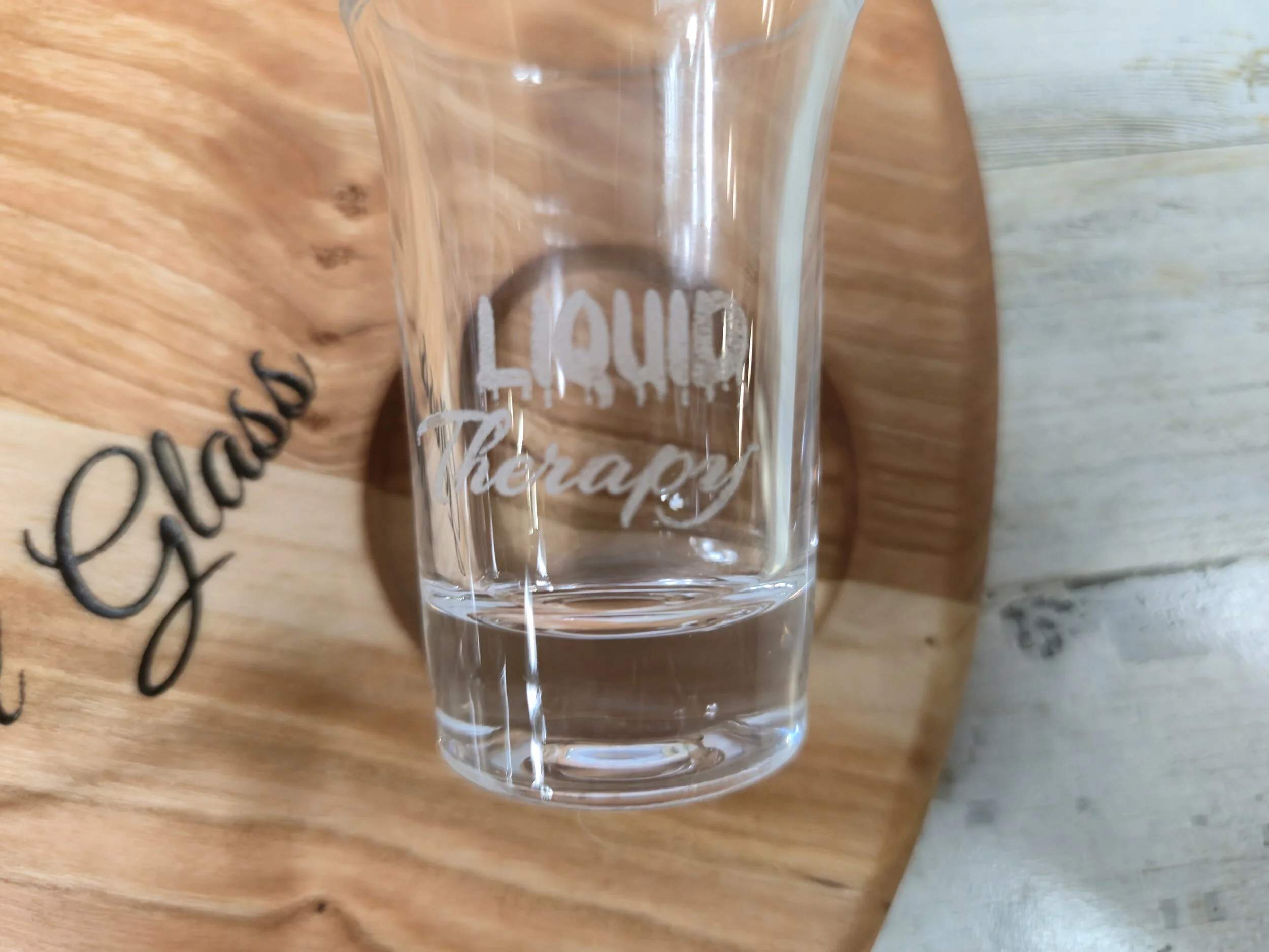 Handcrafted Personalized Cherry Wood Shot Glass Serving Tray - 12 Inch Diameter | Shot Glass Party T — C&C Custom Crafts