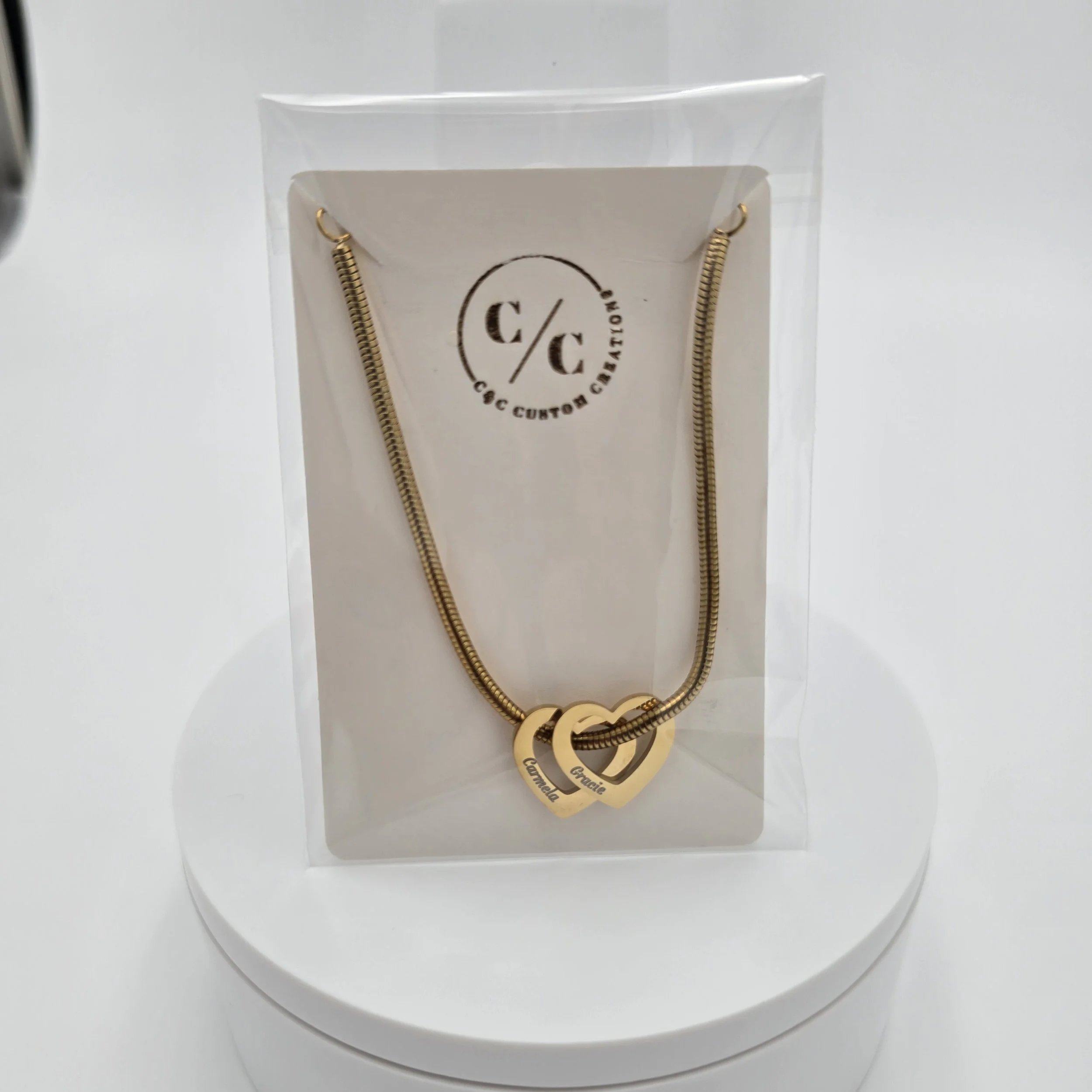 Personalized Gold Heart Bracelet