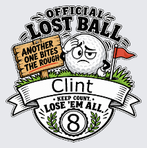 Design number 8 — sample name Clint shown
